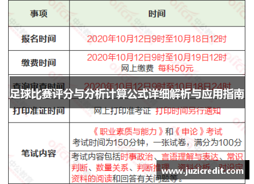 足球比赛评分与分析计算公式详细解析与应用指南